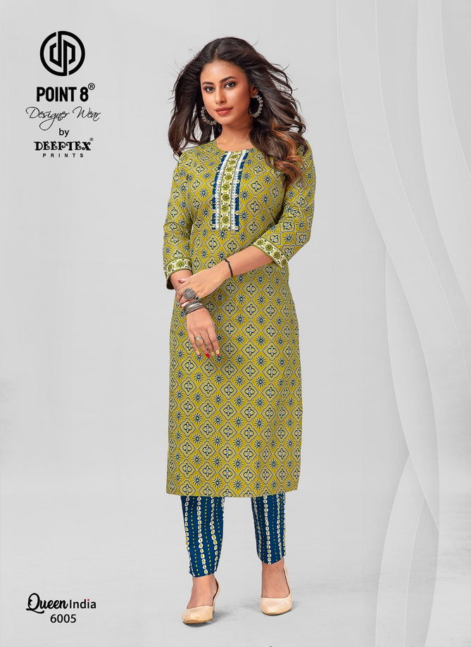 Deeptex Queen India Vol 6 Cotton Kurti With Bottom Catalog